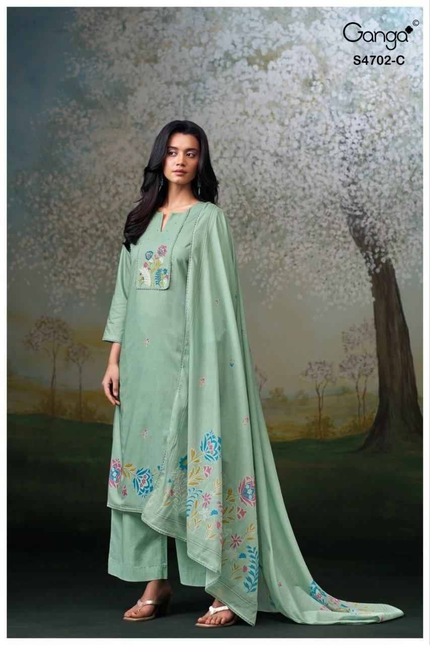 GARVIKA 4702 Series By Ganga Fashion Beautiful Festive Suits Stylish Colorful Fancy Casual Wear & Ethnic Wear PREMIUM COTTON Dresses At Wholesale Price